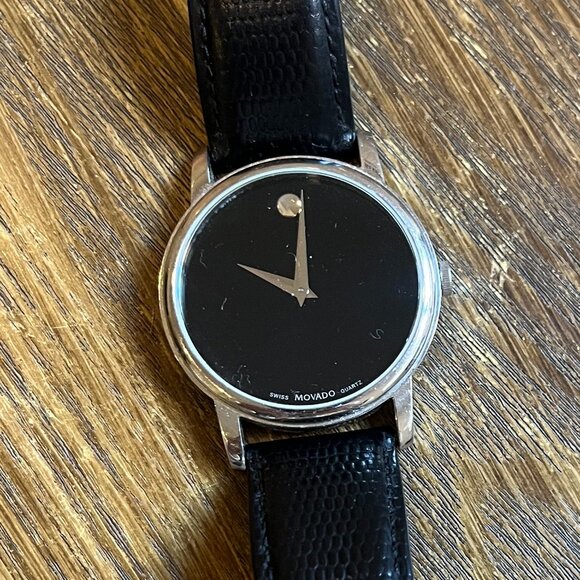 Movado Museum Classic Leather Watch (Mens) - Picture 1 of 5